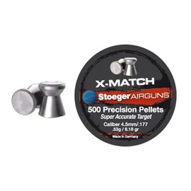 Свинцовые пули Stoeger X-Match Flat 4.5мм 0.53g (500шт.) 92314500005S