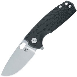 Нож Fox Core Stonewash (FX-604), Цвет : Тёмно-серый, Марка стали: N690Co, Материал рукояти: FRN (Fiberglass Reinforced Nylon)