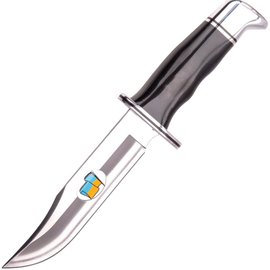 Боевой нож Buck 119, украинский флаг, черний пластик, коробка 119BKSFN-B