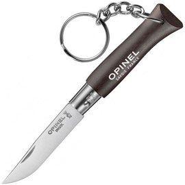 Маленький складний ніж Opinel Keychain №4 Inox коричневий (002268), Колір: Коричневий, Матеріал рукояті: Бук