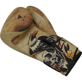 Боксерские перчатки RDX T14 HARRIER Brown Tattoo 14 ун. (2677_40285), Вес: 14 унций, изображение 4