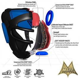 Боксерский шлем тренировочный RDX Guard Blue L (644_10503), Размер: L, изображение 4