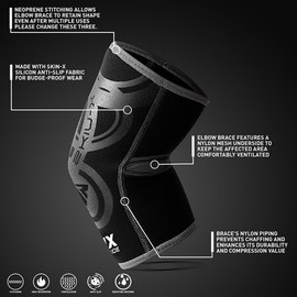 Налокотник спортивный неопреновый RDX L/XL (1 шт) (170_10901), Размер: L/XL, изображение 4