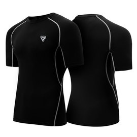Рашгард с коротким рукавом RDX Lycra Black 2XL (2685_40283), Размер: 2XL, изображение 6