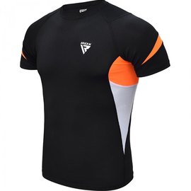 Рашгард с коротким рукавом RDX Lycra Orange XL (1757_40244), Размер: XL