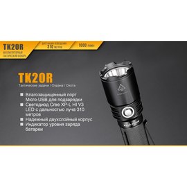 Фонарь ручной Fenix TK20R, изображение 4