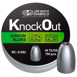 Свинцовые пули JSB Diablo KnockOut Slugs .251, 6.37 мм (546125-150)