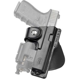 Кобура Fobus для Glock-19/23 с подствольным фонарем, поясной фиксатор, черный (EM19)