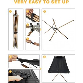 Гамак-раскладушка KingCamp Ultralight folding cot black KC1910, изображение 6