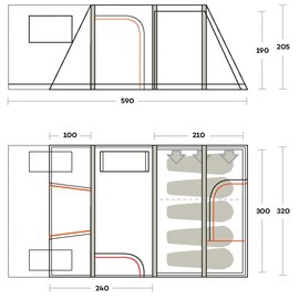 Палатка Ferrino Altair 5 White 928243, изображение 2