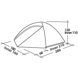 Палатка Easy Camp Meteor 300 Gold Red 928303, изображение 2