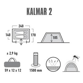 Палатка High Peak Kalmar 2 (Blue/Grey) 928139, изображение 5