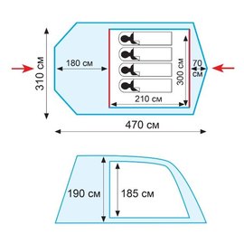Палатка Tramp Baltic Wave 5 v2, TRT-079, изображение 2