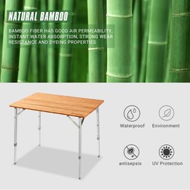 Складной стол KingCamp Bamboo 6550 Yellow KC2018, изображение 3