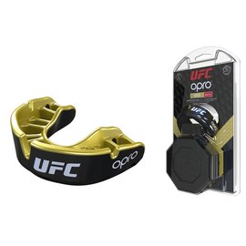Капа для бокса OPRO Gold UFC Hologram Black Metal/Gold (art.002260001), Цвет: Чёрный/Золотой