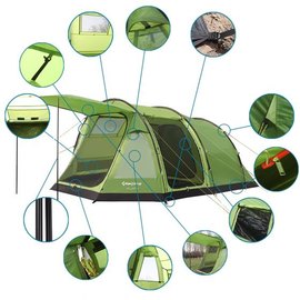 Палатка KingCamp Milan 5 Green KT3058, изображение 2