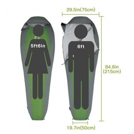 Спальный мешок Atepa Compact 1000 L Moss green AS2002, Сторона застежки: Левая, Цвет : Green, изображение 3