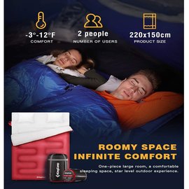 Спальный мешок KingCamp OXYGEN 250D L Crimson KS3143, Цвет : Красный, изображение 3