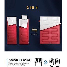 Спальный мешок KingCamp OXYGEN 250D L Crimson KS3143, Цвет : Красный, изображение 4