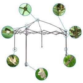 Тент-шатер KingCamp GAZEBO M GREEN KT3051, зображення 2