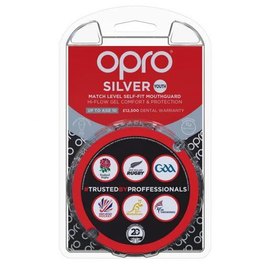 Капа для бокса OPRO Junior Silver White/Black (art.002190006), Цвет: Чёрный/Белый, изображение 6