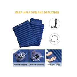 Надувной коврик KingCamp Comfort Light Navy KM1903, изображение 4