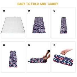 Пикниковый коврик KingCamp ARIEL PICNIC BLANKET XXXL ROSERED KP2005, изображение 3