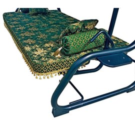 Садовая качель Spring-Swing Barokko Green-Gold + москитная сетка, изображение 2