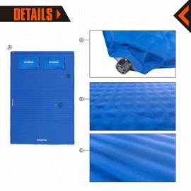 Самонадувающийся коврик KingCamp COMFORT DOUBLE II royal blue KM3594, изображение 2