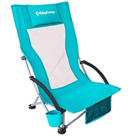 Складное кресло KingCamp High backed beach chair Cyan KC1901