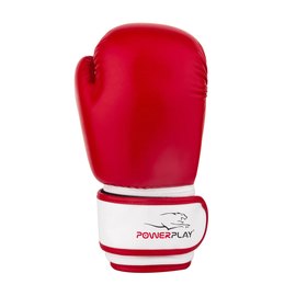 Боксерські рукавички PowerPlay 3004 JR Червоно-білі 6 ун (PP_3004JR_6oz_Red / White), Вага: 6 унцій, зображення 4