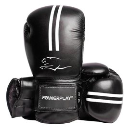 Боксерські рукавички PowerPlay 3016 Чорно-білі 12 ун (PP_3016_12oz_Black / White), Вага: 12 унцій