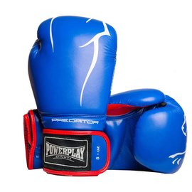 Боксерские перчатки PowerPlay 3018 Синие 10 ун (PP_3018_10oz_Blue), Вес: 10 унций