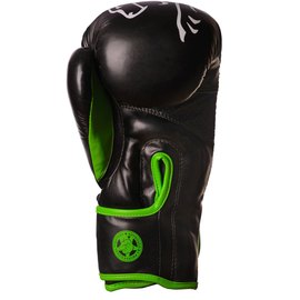 Боксерские перчатки PowerPlay 3018 Черно-зеленые 16 ун (PP_3018_16oz_Black/Green), Вес: 16 унций, Цвет: Чёрный/Зелёный, изображение 3