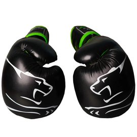Боксерские перчатки PowerPlay 3018 Черно-зеленые 12 ун (PP_3018_12oz_Black/Green), Вес: 12 унций, Цвет: Чёрный/Зелёный, изображение 4