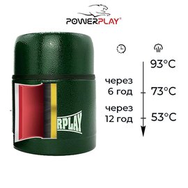 Термос пищевой PowerPlay 9003 Зеленый 500 мл (PP_9003_500ml_Green), изображение 5