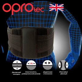 Пояс для підтримки спини OPROtec Adjustable Back Support S / M Black (TEC5752-SM / MD), зображення 5