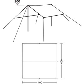 Тент Easy Camp Tarp 4 x 4 m Granite Grey 928286, изображение 2