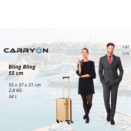 Чемодан CarryOn Bling Bling (S) Champagne 927202, изображение 3