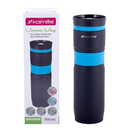 Термокружка Kamille 900мл голубой KM-2068, Цвет: Blue, изображение 3