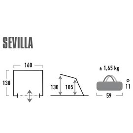 Палатка High Peak Sevilla 40 Blue/Grey (10129) 926284, изображение 2
