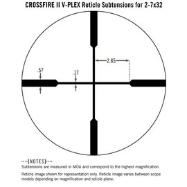 Прицел оптический Vortex Crossfire II 2-7x32 Rimfire V-Plex (MOA) (CF2-31001R) 929069, изображение 5