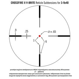 Прицел оптический Vortex Crossfire II 3-9x40 V-Brite IR (CF2-31025) 926049, изображение 4