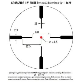 Прицел оптический Vortex Crossfire II AR1-4x24 V-Brite IR (CF2-31037) 926059, изображение 5