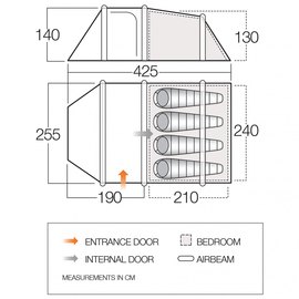 Палатка Vango Skye II Air 400 Herbal 928178, изображение 3