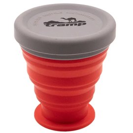 Стакан складаний силіконовий з кришкою Tramp TRC-126-terracota, Колір: теракотовий