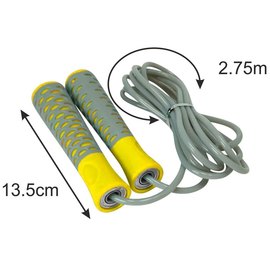 Скакалка PowerPlay 4206 серо-желтая (PP_4206_Grey/Yellow), Цвет: Серо-жёлтый, изображение 5