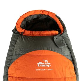 Спальный мешок Tramp Oimyakon Compact кокон правый оранж/серый 200/80-50 TRS-048С-R, Сторона застежки: Правая, Цвет : Orange, изображение 2