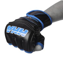 Рукавички для MMA PowerPlay 3055 чорно-сині S (PP_3055_S_Blue), Вага: 3.3 унцій, Розмір: S, зображення 2