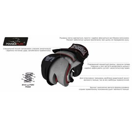 Рукавички для MMA PowerPlay 3055 чорно-сині L (PP_3055_L_Blue), Вага: 3.8 унцій, Розмір: L, зображення 6